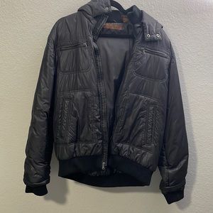 Perry Ellis Nylon Jacket with detachable hoodie